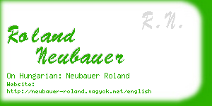 roland neubauer business card